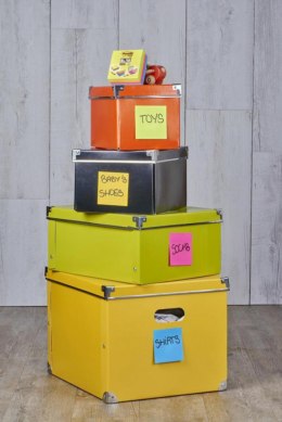 Multi kostka samoprzylepna POST-IT Super Sticky (2014-SC-BYFG),76x76mm, 4x75 kart., mix kolorów