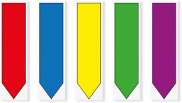 Zakładki indeksujące POST-IT (684-ARR1), PP, 12x43mm, strzałka, 5x20 kart., mix kolorów