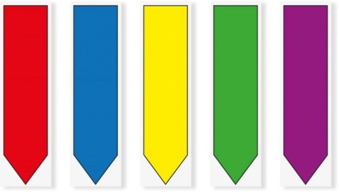 Zakładki indeksujące POST-IT (684-ARR1), PP, 12x43mm, strzałka, 5x20 kart., mix kolorów