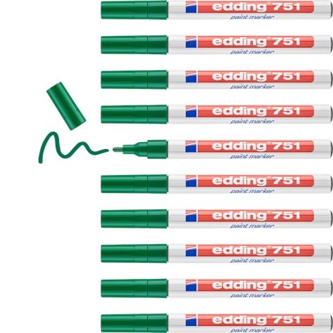 Marker lakierowy 1-2mm 751 zielony EDDING końcówka okrągła SALE