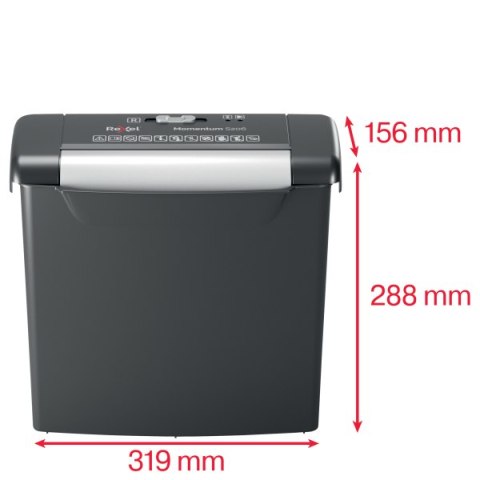 Niszczarka Rexel Momentum S206 P2, 6 kartek, 9l kosz, konfetti 2104568EU (X)