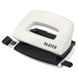 Dziurkacz mini LEITZ WOW metalowy perłowy biały 50601001 .