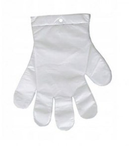 Rękawice foliowe HDPE jednorazowe uniwersalne (100 sztuk) ZRYWKI