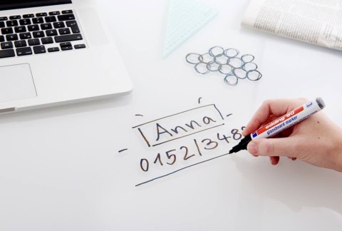 Marker do tablic szklanych czerwony Edding 90/002/CZ suchościeralny SALE