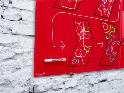 Marker do tablic szklanych czerwony Edding 90/002/CZ suchościeralny SALE