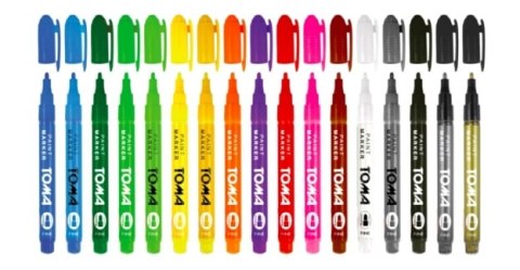 Marker olejowy,cienka fibrowa końcówka 1,5mm, zielony jasny TO-441 Toma SALE