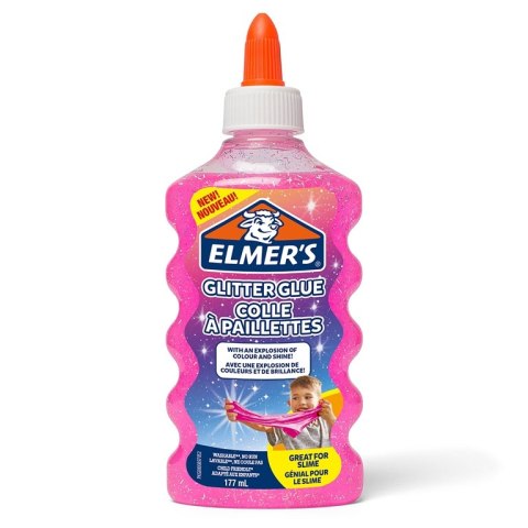 Elmers klej brokatowy, różowy, zmywalny i przyjazny dzieciom, 177ml, 2077249 .