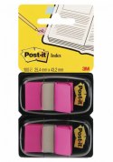 Zakładki indeksujące POST-IT_ (680-BP2EU), PP, 25,4x43,2mm, 2x50 kart., jaskraworóżowe