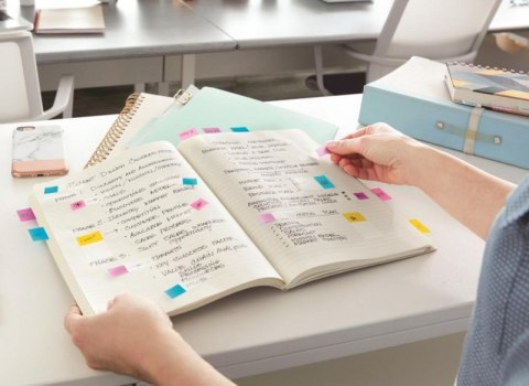 Zakładki indeksujące POST-IT_ (680-BP2EU), PP, 25,4x43,2mm, 2x50 kart., jaskraworóżowe
