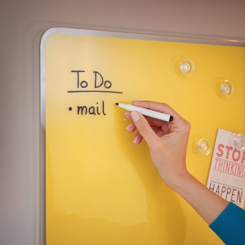 Szklana tablica magnetyczna Leitz Cosy 80x60cm, żółta, 70430019