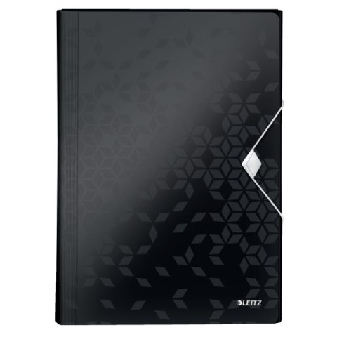 Teczka z 6 przegródkami PP Leitz WOW, czarna 45890095 .