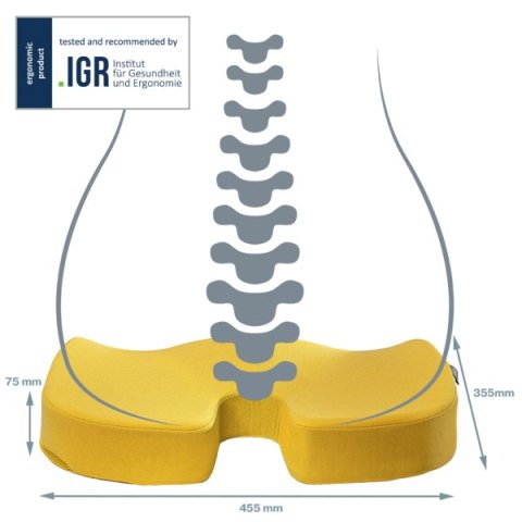 Ortopedyczna poduszka na krzesło Leitz Ergo Cosy, żółta 52840019 .