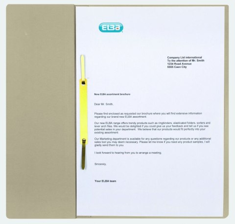 Skoroszyt kartonowy ELBA 1/2 A4, hakowy, szary, 100551894