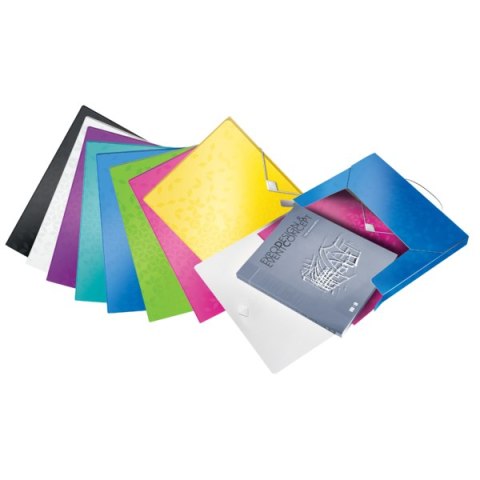 Teczka z gumką PP Leitz WOW, 30 mm, czarna 46290095 .
