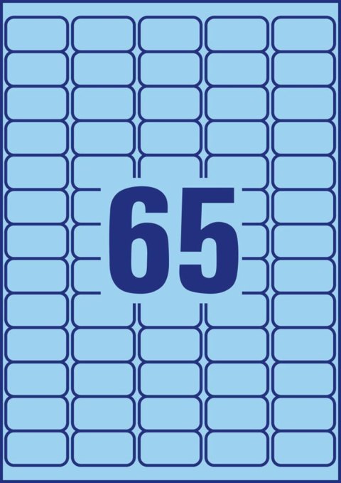 Etykiety niebieskie L4791-20 38,1 x 21,2 20ark Usuwalne, Avery Zweckform