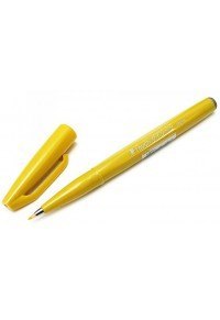 Pisak pędzelkowy do kaligrafii żółty SES15-G PENTEL .